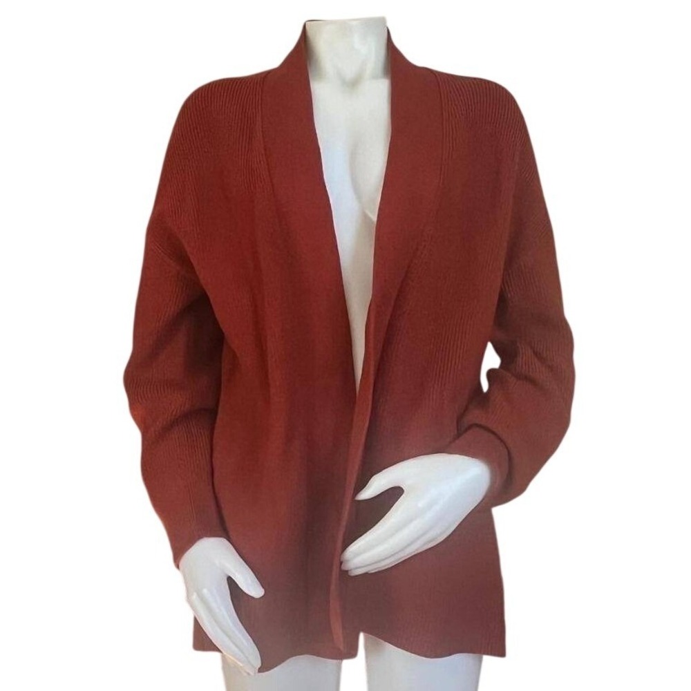 Lululemon Merino Wool Blend Oversized Cardigan Rust Terracotta Size 6 Athleisure